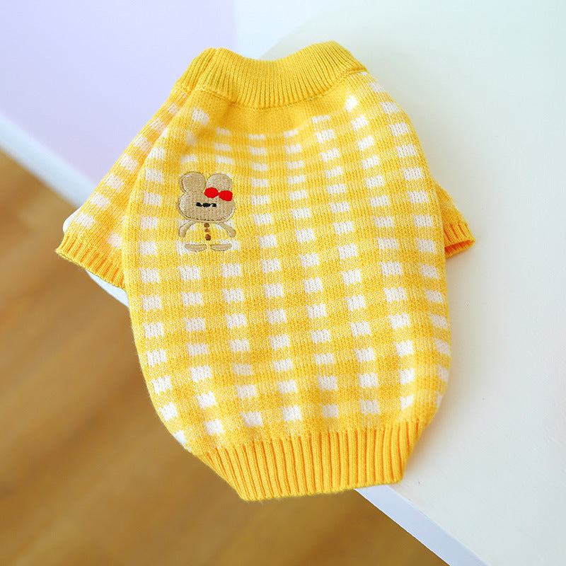 One-piece Star-patterned Sweater For Dogs And Cats In Fall And Winter