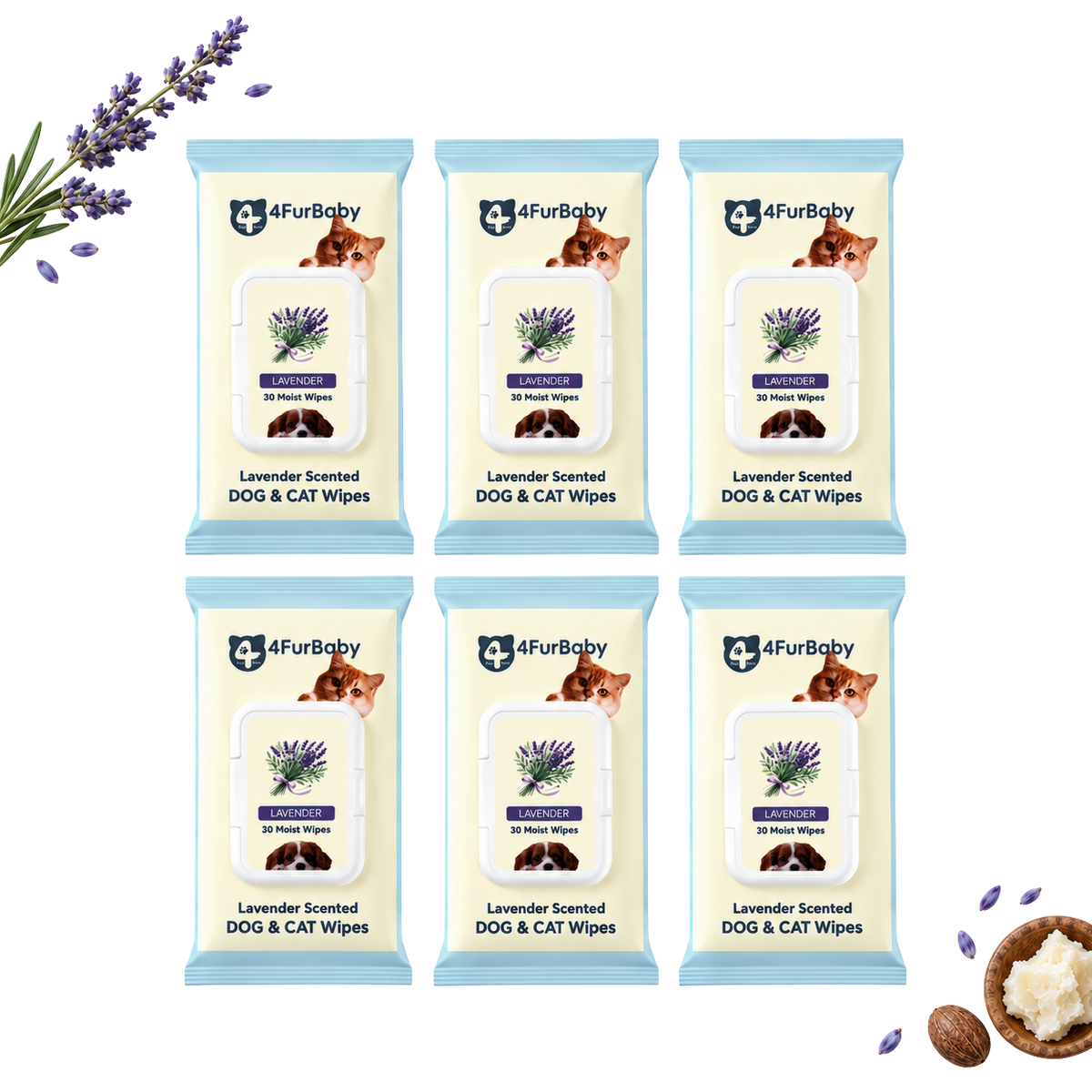 Plant-Based Dog & Cat Grooming Wipes – Gentle & Compostable Pet Wipes