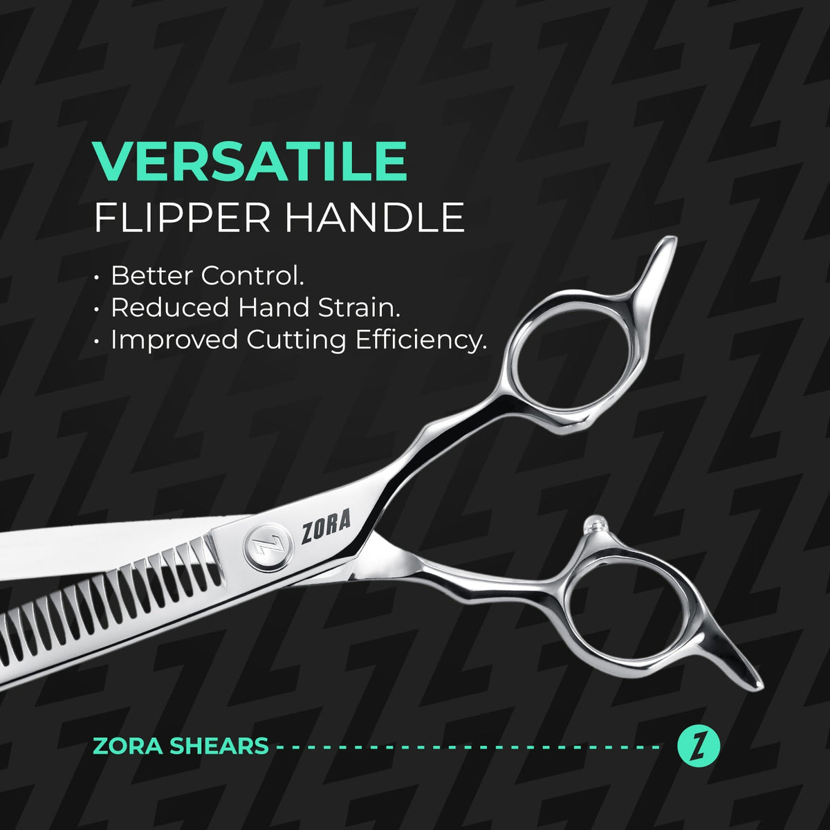 Zora Pet Grooming Curved Blender Shear - Model A-7533C