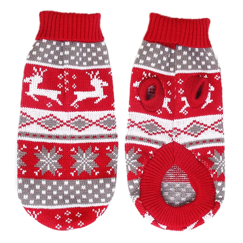 Warm Pet Dog Sweater Winter Dog Clothes for Small Medium Dogs Knitted Puppy Cat Coat Chihuahua French Bulldogs Yorkie Customes