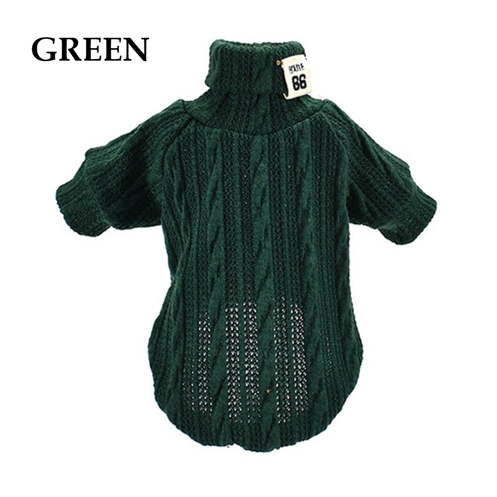 Winter Warm Knitted Turtleneck Sweater for Small Dogs or Cats