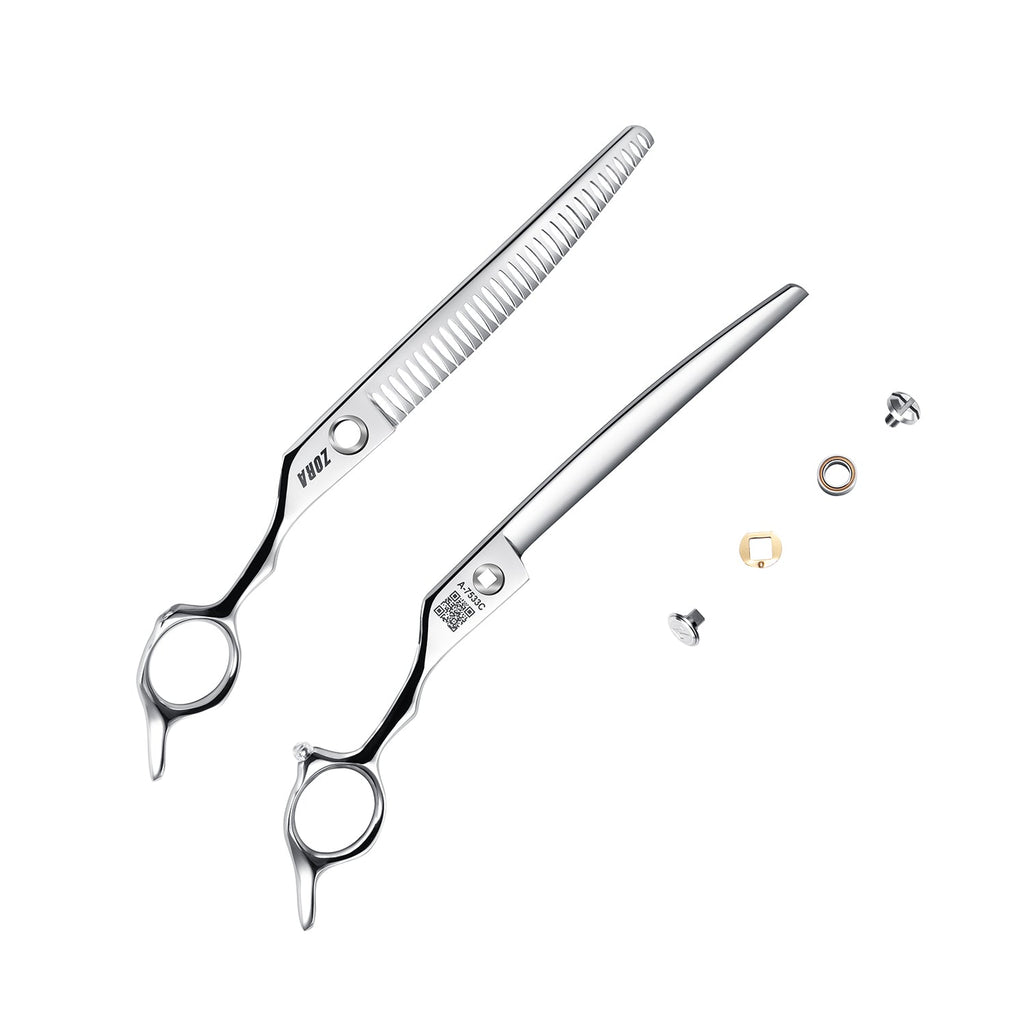 Zora Pet Grooming Curved Blender Shear - Model A-7533C