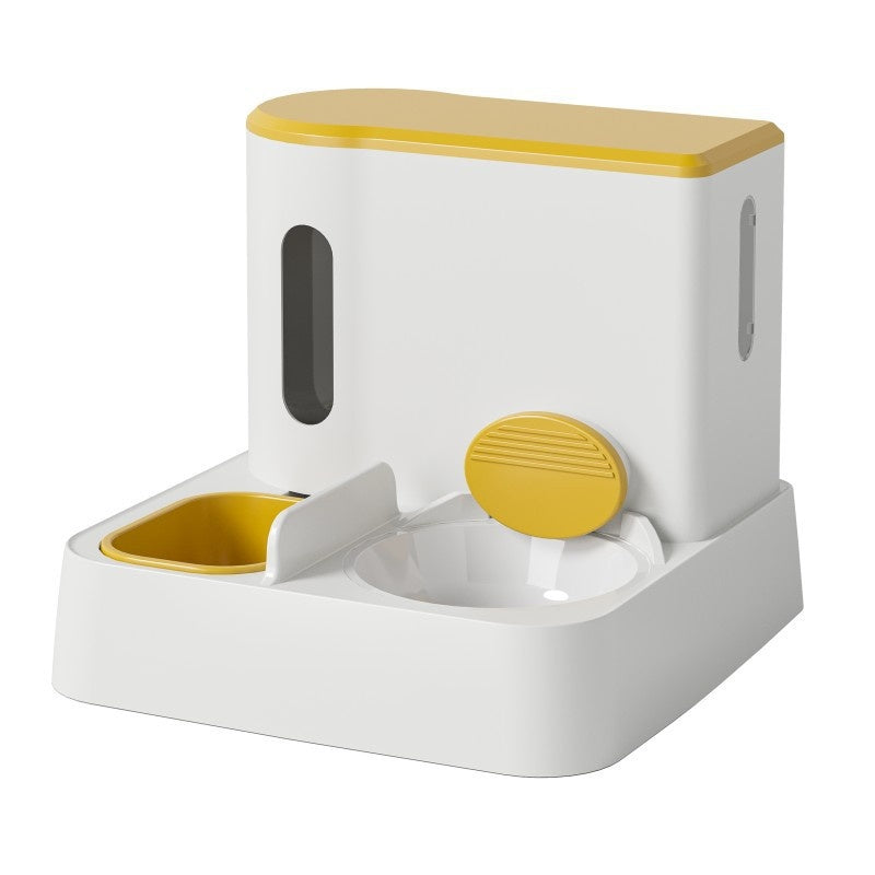 Cat Automatic Pet Feeder Water Dispenser Integrated Double Bowl Drinking Pet