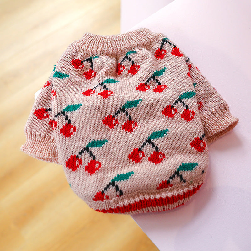 One-piece Star-patterned Sweater For Dogs And Cats In Fall And Winter